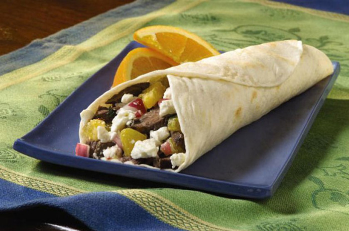 Mediterranean Grilled Steak Wraps