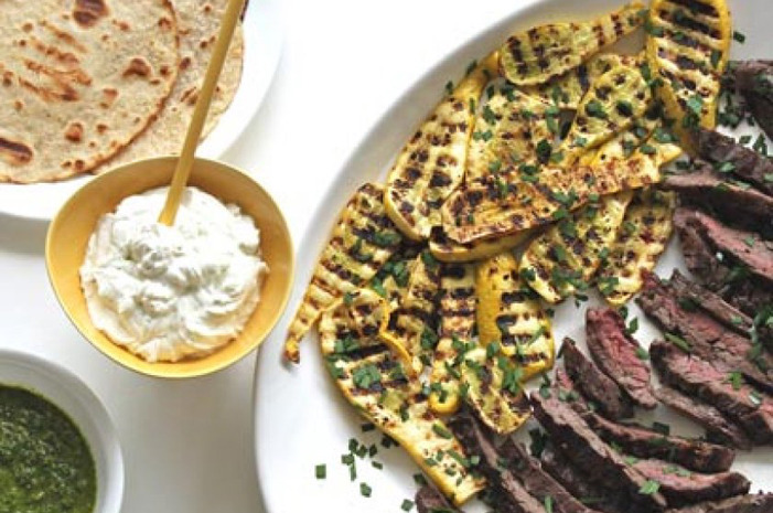 Skirt Steak With Summer Squash Tacos