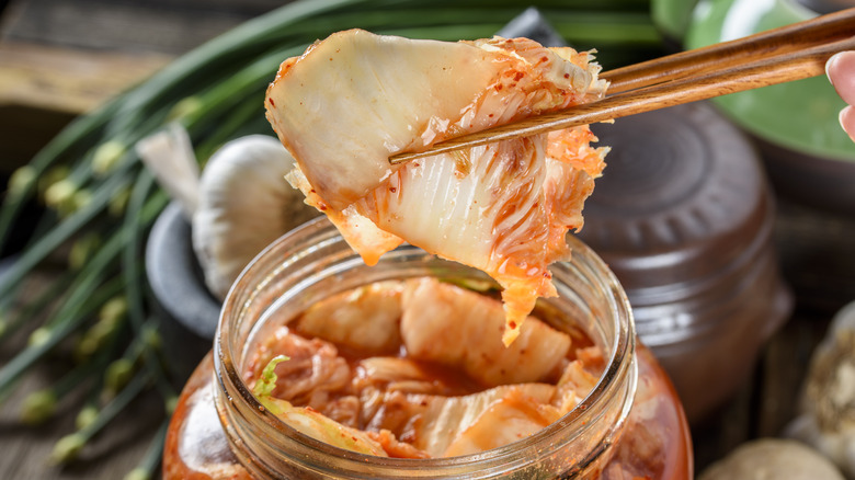 Jar of kimchi