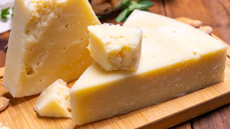 Pecorino Romano cheese blocks