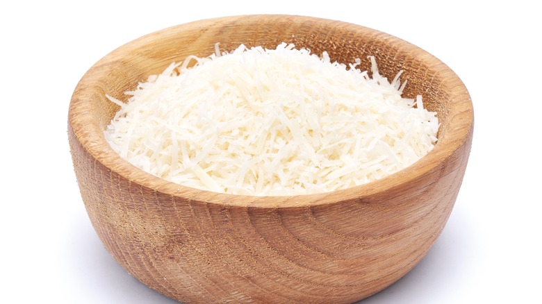 Parmesan cheese in bowl