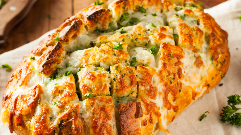 Onion and cheese pull apart bread