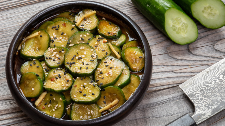 bowl of Japanese pickles