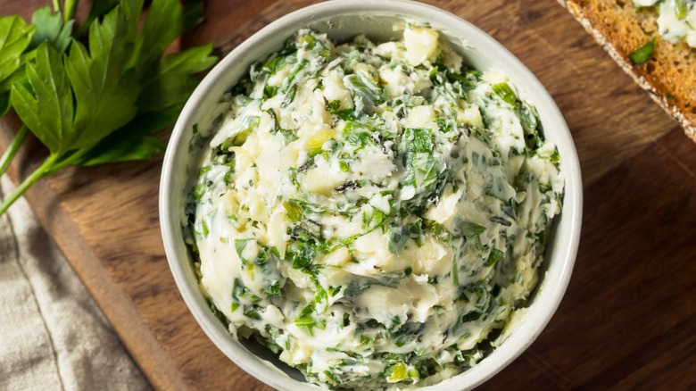 Compound butter with herbs