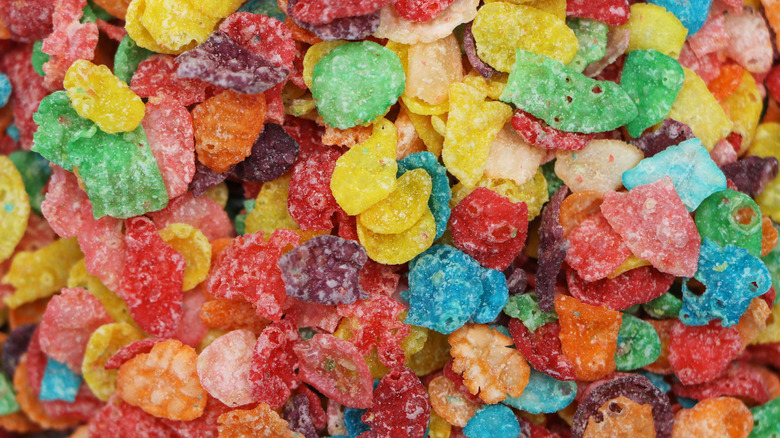 XCU detail shot of Fruity Pebbles cereal