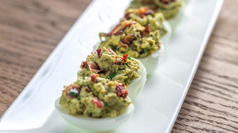 Guacamole deviled eggs