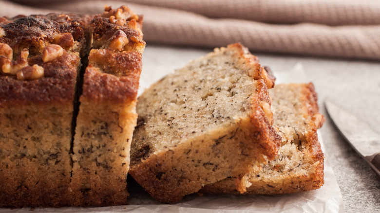 Slices of banana bread