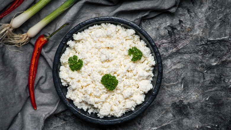 bowl of feta cheese