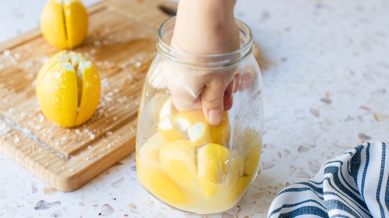 making preserved lemons