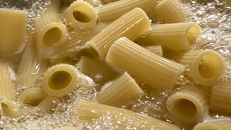 pasta boiling in water