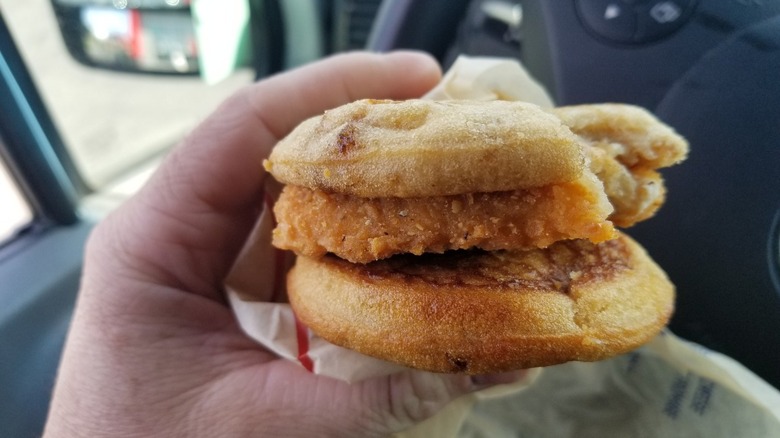 Chicken McGriddle sandwich