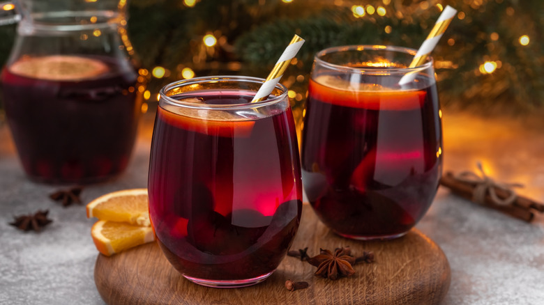 mulled wine in a festive setting