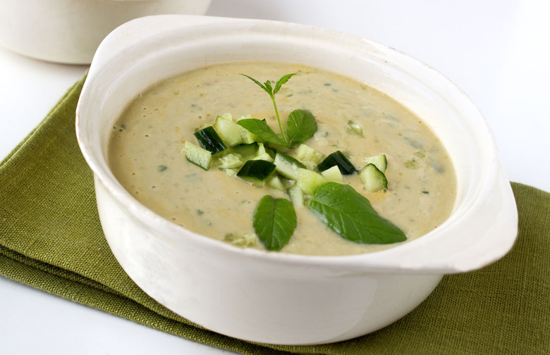 Avocado with Greek Yogurt, Cucumber, and Mint Dip