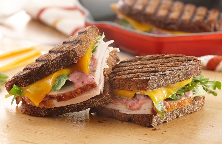 Panini press: Leftover turkey panini