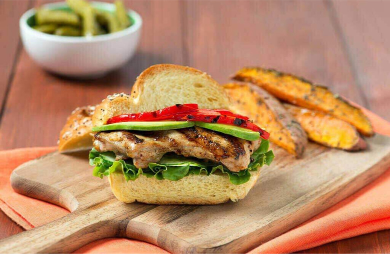 Panini press: Grilled chicken sandwich