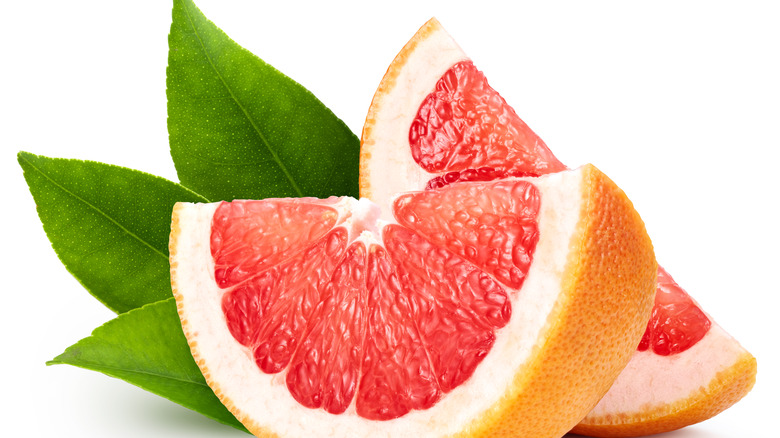 red grapefruit slices