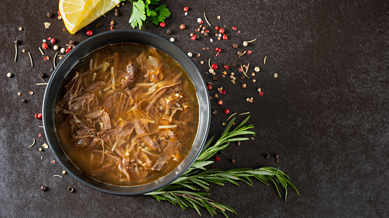 A bowl of beef stew