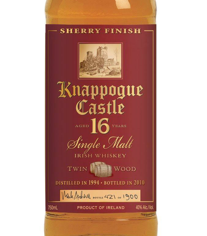 Knappogue Castle Single Malt Sherry Finish 16-Year-Old Irish Whiskey ($84)