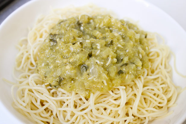 Green Tomato Pasta Sauce