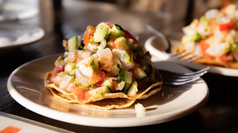 Ceviche on tostada