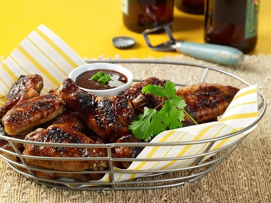 Chicken Wings With Grilled Ginger Plum Coulis