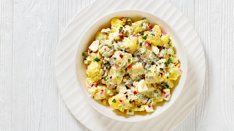 bowl of classic potato salad