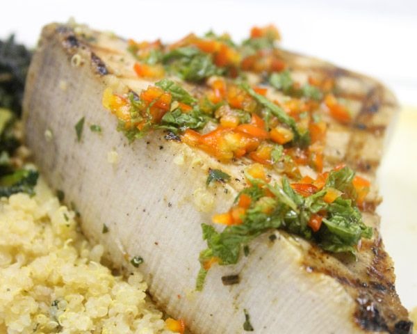 Grilled Swordfish with Thai Dipping Sauce