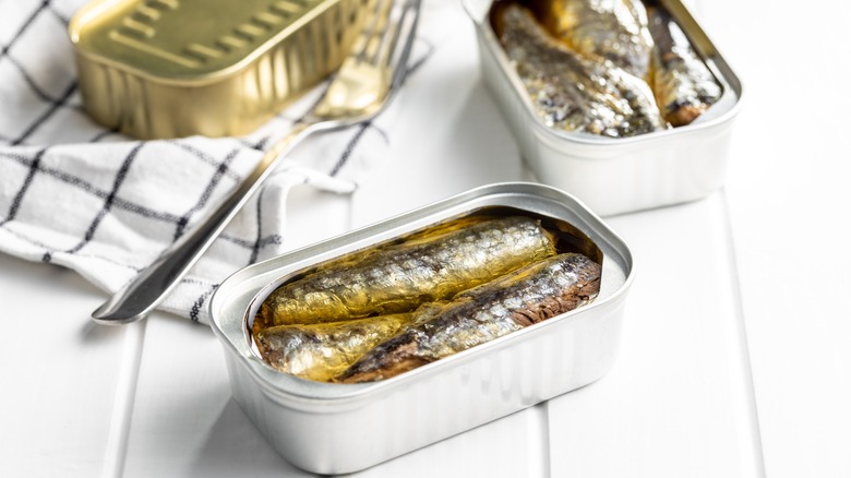 cans of sardines