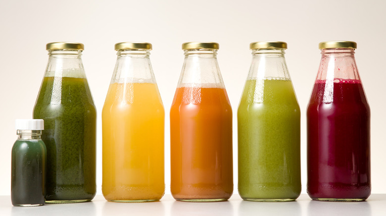 bottles of juice concentrate