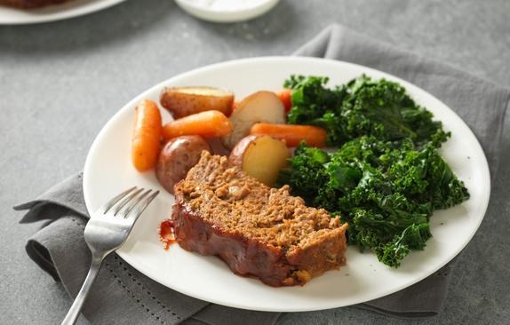 Slow Cooker Beef Meatloaf and Vegetables