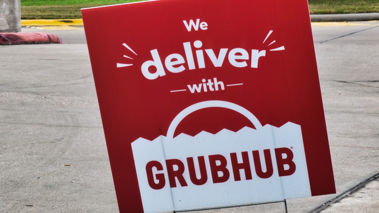 Grubhub delivery sign