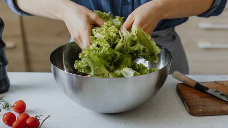 Hands Are All You Need To Toss Up The Perfect Salad