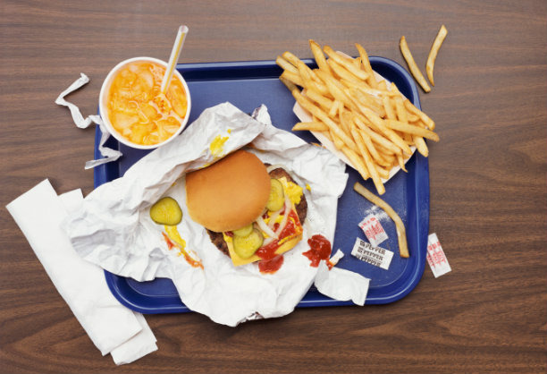 Burger and fries