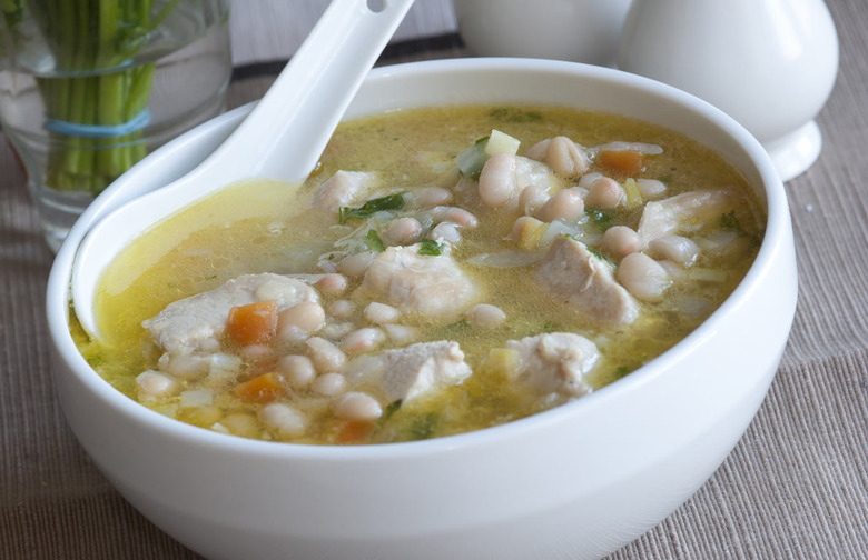 15-Minute White Bean Soup with a Soft Boiled Egg