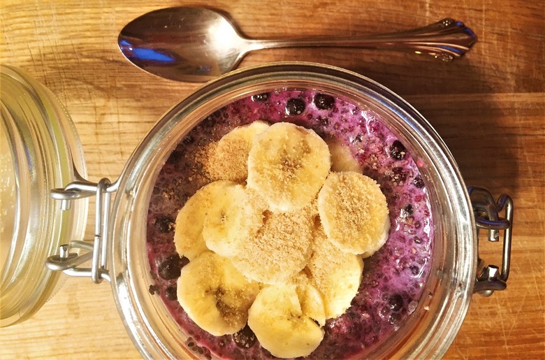 Blueberry Overnight Chia Seed Pudding 