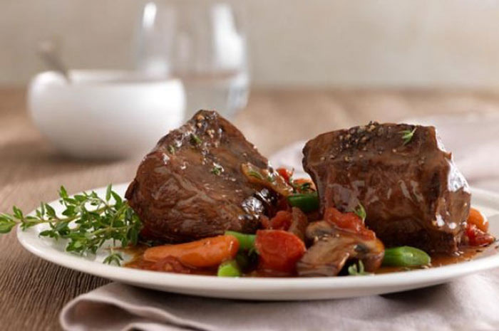 Braised Bison Sirloin Steaks 