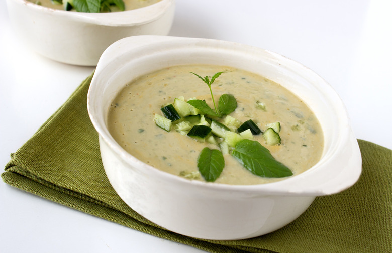 Avocado with Greek Yogurt, Cucumber, and Mint Dip 