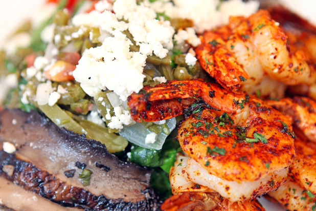 2. Cactus Salad with Portobello Mushrooms