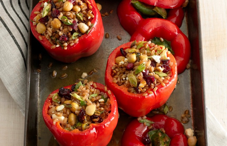 Farro and Feta-Stuffed Peppers