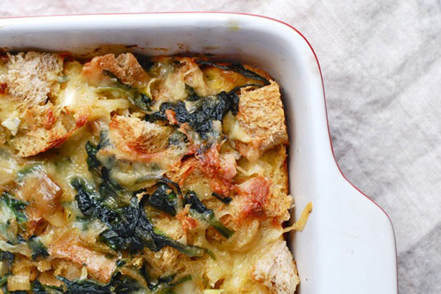 Kale and Cheddar Strata