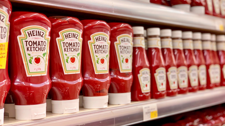 Heinz ketchup bottles