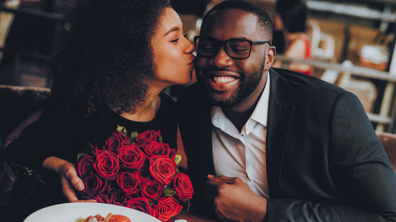 couple enjoying a romantic dinner