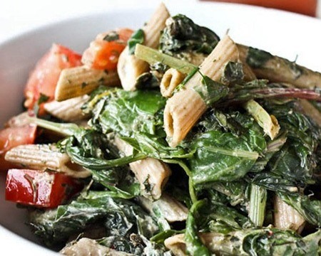 Herby Pesto Pasta Salad with Chard