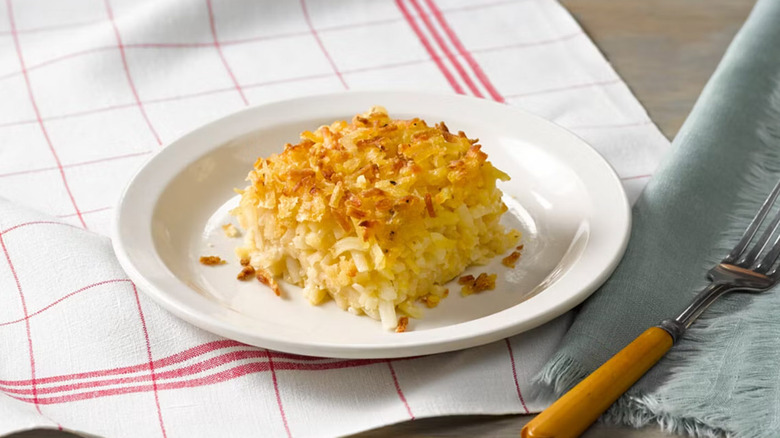 Square of Cracker Barrel's hasbrown casserole