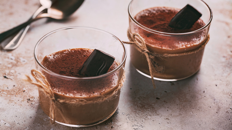 Chocolate mousse in dessert cups