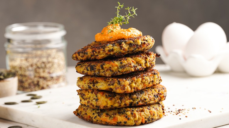 quinoa and carrot burger patties