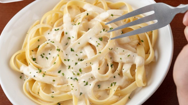 Fettuccine dish from Olive Garden