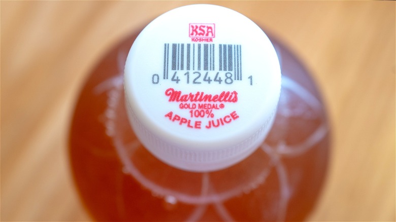 Bottle of Martinelli's apple juice 