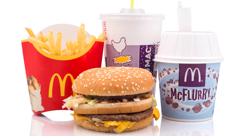 Big Mac, McFlurry, McDonald's fries, and soda