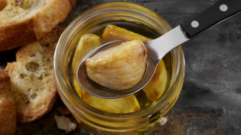 jar of garlic confit